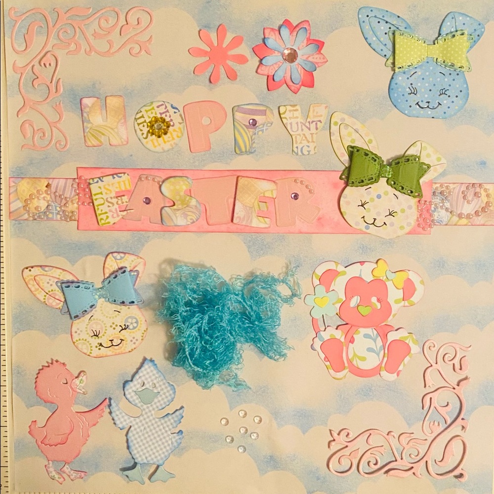 Adorable Handmade Easter Scrapbook Lot